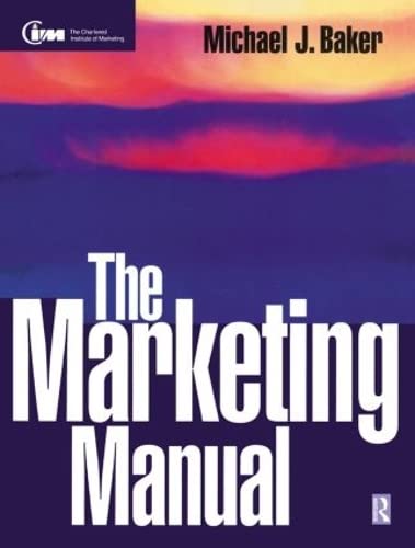 Imagen de archivo de The Marketing Manual a la venta por Blackwell's