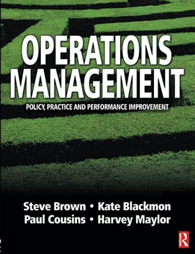 Stock image for Operations Management: Policy, Practice and Performance Improvement for sale by Discover Books