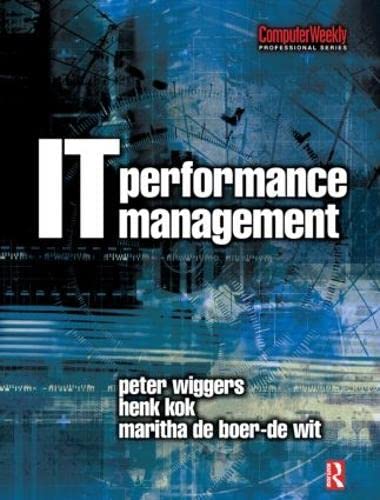 Imagen de archivo de IT Performance Management (Computer Weekly Professional) a la venta por Bahamut Media