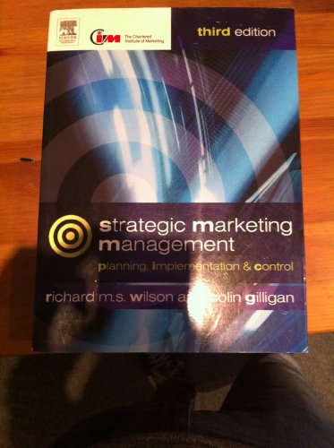 Beispielbild fr Strategic Marketing Management: Planning, Implementation and Control zum Verkauf von Anybook.com