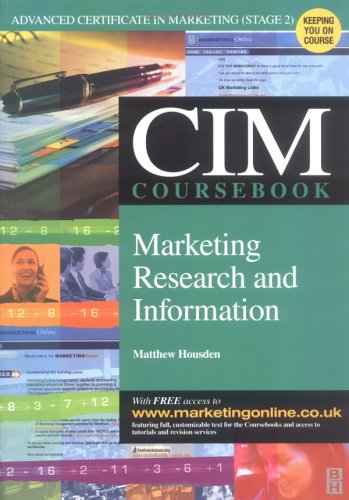 Beispielbild fr CIM Coursebook 03/04 Marketing Research and Information (CIM Workbooks 2003/04 Editions) zum Verkauf von AwesomeBooks