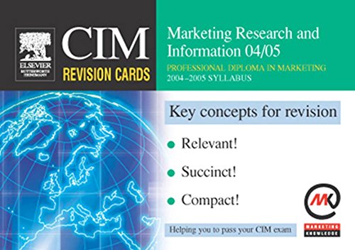Beispielbild fr Marketing Research and Information (Cim Revision Cards) zum Verkauf von Anybook.com