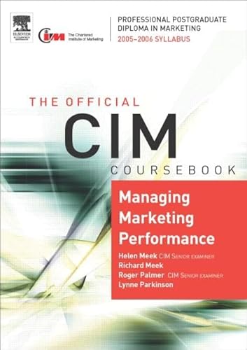 Imagen de archivo de Managing Marketing Performance a la venta por Better World Books Ltd