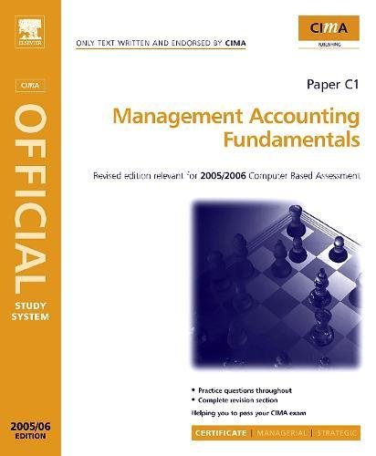 Immagine dell'editore per CIMA Study Systems 2006: Management Accounting Fundamentals (CIMA Study Systems Certificate Level 2006) venduto da Phatpocket Limited