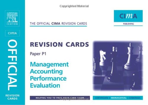 9780750681230: CIMA Revision Cards Management Accounting Performance Evaluation (CIMA Study Systems Managerial Level 2006)