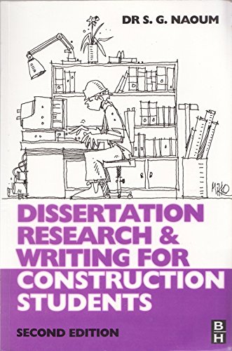 Imagen de archivo de Dissertation Research and Writing for Construction Students a la venta por Better World Books