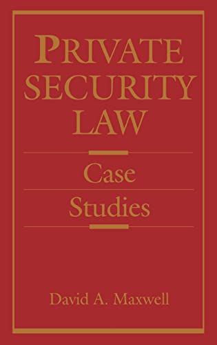 9780750690348: Private Security Law: Case Studies