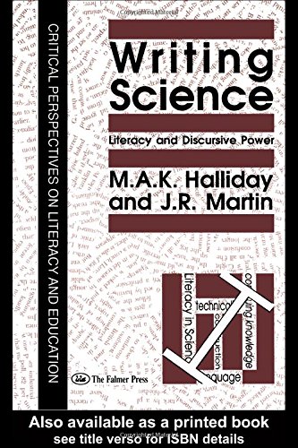 Stock image for Writing Science: Literacy And Discursive Power (Critical Perspectives on Literacy & Education) for sale by Fireside Bookshop