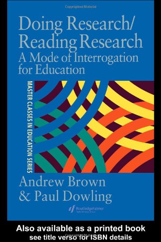 Beispielbild fr Doing Research/Reading Research : A Mode of Interrogation for Education zum Verkauf von Better World Books