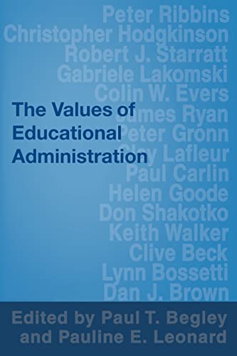 Stock image for The Values of Educational Administration: A Book of Readings for sale by Chiron Media