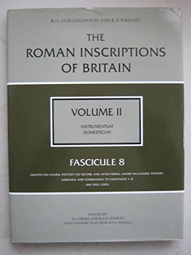 Imagen de archivo de Fascicule 8 (Roman Inscriptions of Britain) a la venta por Books From California