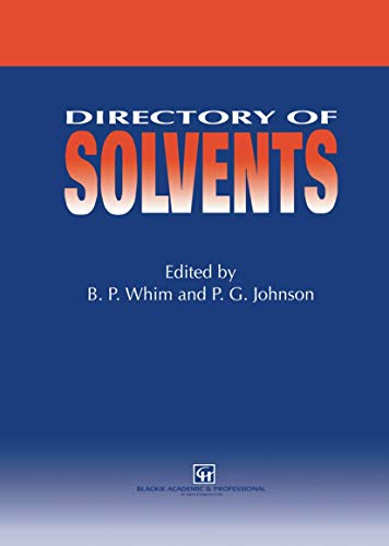 9780751402452: Directory of Solvents