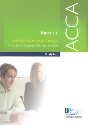 ACCA Paper 1.1 Preparing Financial Statements: Study Text