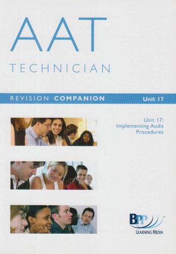 9780751732337: AAT - Unit 17 Implementing Auditing Procedures: Revision Companion