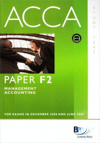 Imagen de archivo de Acca - F2 Management Accounting (Study Text) a la venta por Save With Sam