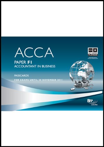 9780751767407: ACCA - F1 Accountant in Business: Paper F1: Passcards