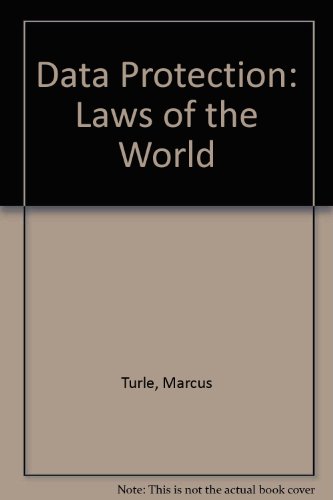Data Protection Laws of the World (9780752005485) by Millard Mark, Christopher And Ford