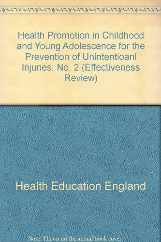 Beispielbild fr Health Promotion in Childhood and Young Adolescence for the Prevention of Unintentioanl Injuries: No. 2 (Effectiveness Review S.) zum Verkauf von Anybook.com