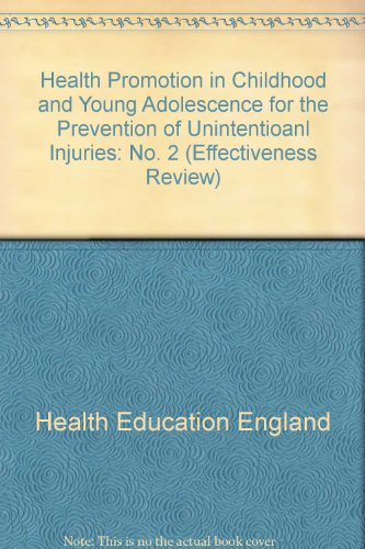 9780752107066: Health Promotion in Childhood and Young Adolescence for the Prevention of Unintentioanl Injuries: No. 2 (Effectiveness Review S.)