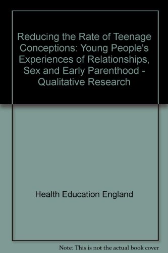 Beispielbild fr Reducing the Rate of Teenage Conceptions: Young People's Experiences of Relationships, Sex and Early Parenthood - Qualitative Research zum Verkauf von PsychoBabel & Skoob Books