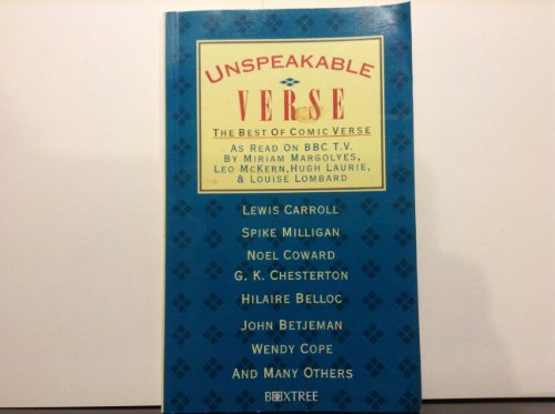 Imagen de archivo de Unspeakable Verse a la venta por GF Books, Inc.