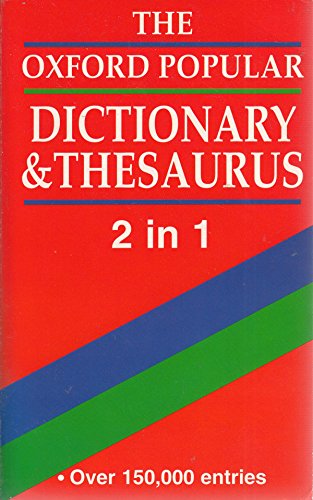 Stock image for Oxford Two in One Dictionary and Thesaurus for sale by AwesomeBooks