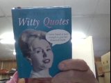 Stock image for The little book of witty quotes for sale by Goldstone Books