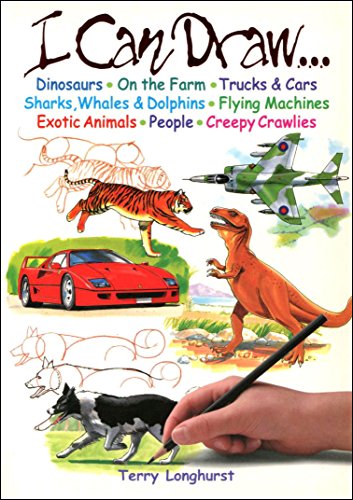 Stock image for I Can Draw. Dinosaurs. On The Farm. Trucks & Cars. Sharks, Whales & Dolphins. Flying Machines. Exotic Animals. People. Creepy Crawlies for sale by AwesomeBooks
