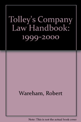 Imagen de archivo de 1999-2000 (Tolley's Company Law Handbook) a la venta por Stephen White Books