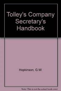 Stock image for Tolley's Company Secretary's Handbook for sale by AwesomeBooks