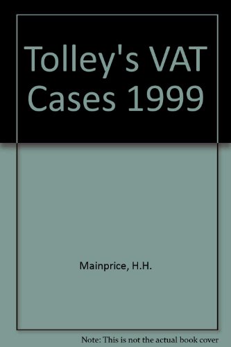 Imagen de archivo de Tolley's VAT Cases 1999 a la venta por Phatpocket Limited
