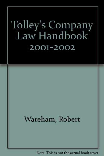 Imagen de archivo de Tolley's Company Law Handbook 2001-2002 a la venta por AwesomeBooks