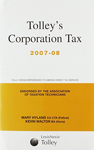 Imagen de archivo de Tolleys Corporation Tax 07-08 Main Annua a la venta por Phatpocket Limited