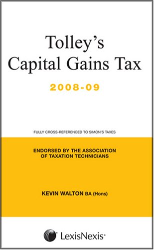Beispielbild fr Tolley's Capital Gains Tax 2008-09: Main Annual zum Verkauf von AwesomeBooks