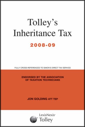 Tolleys Inheritance Tax 2008-09 (9780754534600) by Golding, Jon