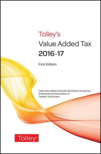 Beispielbild fr Tolley's Value Added Tax 2016 (Edition 1) zum Verkauf von AwesomeBooks