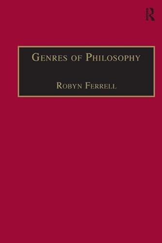 Imagen de archivo de Genres of Philosophy a la venta por Blackwell's