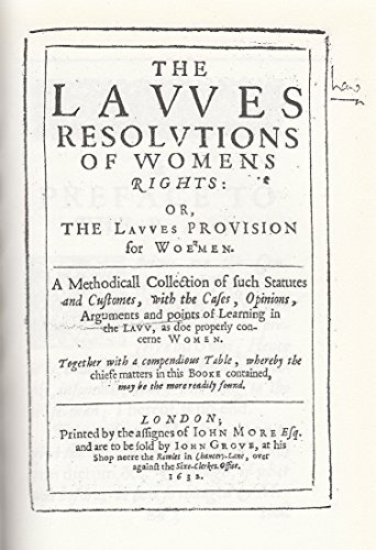 9780754606093: The Legal Treatises: Essential Works for the Study of Early Modern Women, Series III, Part One, Volume 1 (The Early Modern Englishwoman: A Facsimile ... of Early Modern Women Series III, Part One)