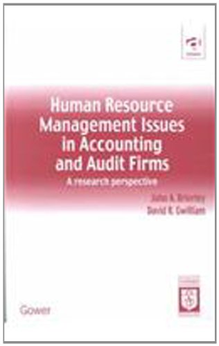 9780754615941: Human Resource Management Issues in Accounting and Auditing Firms: A Research Perspective