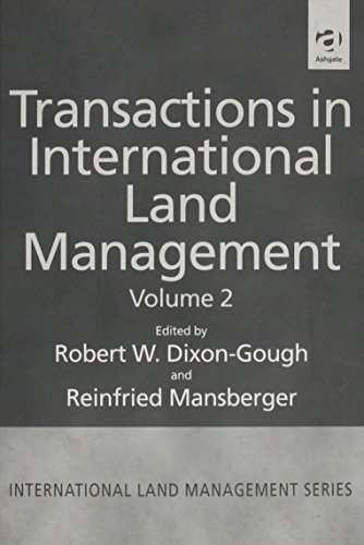 Beispielbild fr Transactions in International Land Management (International Land Management Series) zum Verkauf von Bookmonger.Ltd