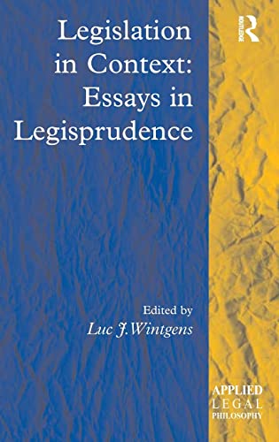 Beispielbild fr Legislation in Context: Essays in Legisprudence (Applied Legal Philosophy) zum Verkauf von Chiron Media