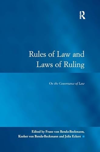 Beispielbild fr Rules of Law and Laws of Ruling: On the Governance of Law (Law, Justice and Power) zum Verkauf von SAVERY BOOKS