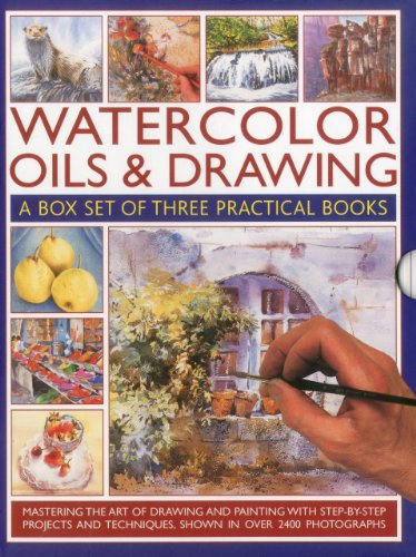 Beispielbild fr Watercolour, Oil & Drawing: A Box Set of Three Practical Books: Mastering the Art of Drawing and Painting with Step-By-Step Projects and Techniques Shown in Over 1400 Photographs zum Verkauf von WorldofBooks