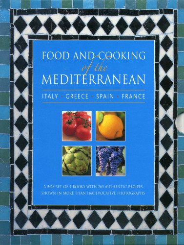 Beispielbild fr Food and Cooking of the Mediterranean: Italy, Greece, Spain & France: A box set of 4 96-page books with 265 authentic recipes shown in more than 1160 evocative photographs zum Verkauf von PlumCircle