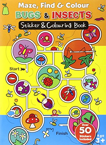 Imagen de archivo de Maze Find and Colour Book - Bugs & Insects a la venta por WorldofBooks