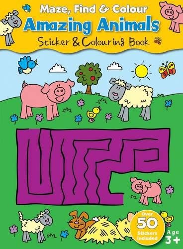 Beispielbild fr Maze Find and Colour Book - Amazing Animals zum Verkauf von AwesomeBooks