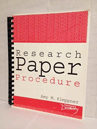 Stock image for Teachers Discovery Research Paper Procedure for sale by Hawking Books
