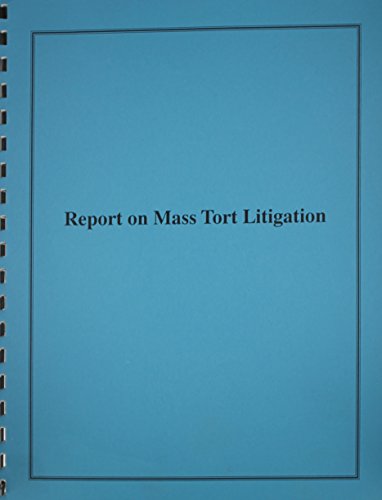 9780756705039: Report on Mass Tort Litigation