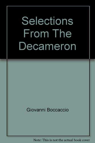 Stock image for Selections From The Decameron for sale by Revaluation Books