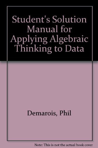 9780757503924: Student's Solution Manual for Applying Algebraic Thinking to Data